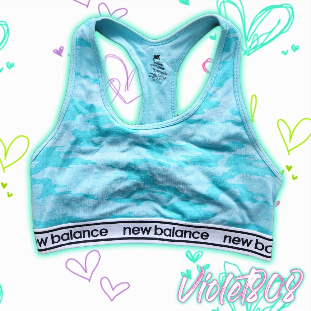 [XL] New Balance Blue Camo Sports Bra/Bralette